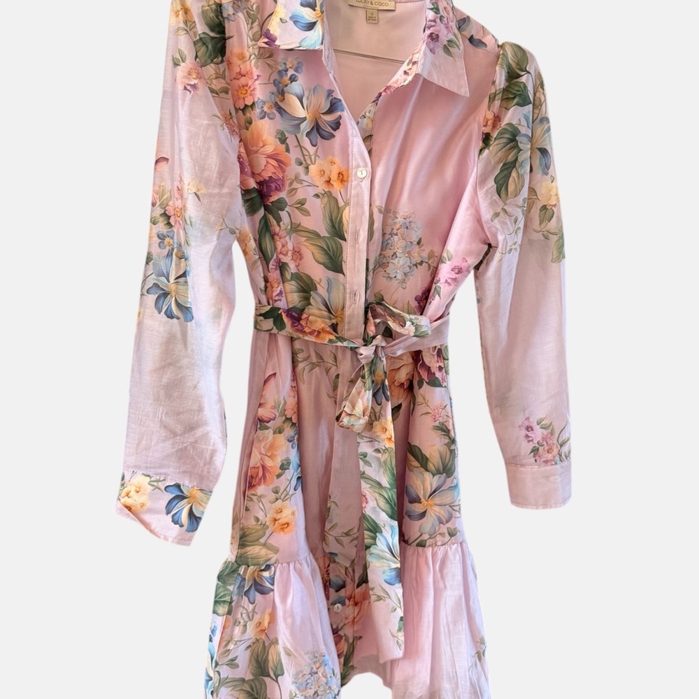 Floral Pink Mini Dress